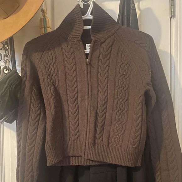 Sunday Best Zip Knit Sweater - Picture 1 of 3